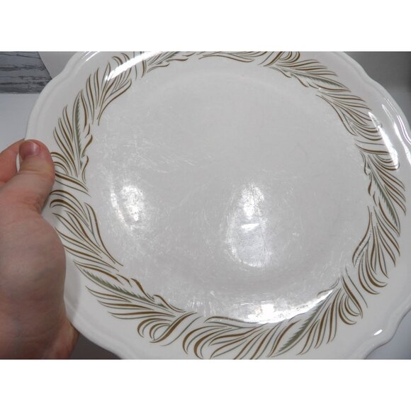 Syralite Syracuse Scroll Leaf Pattern Restaurant Dinner Plate 10-3/4" wide - Picture 4 of 10
